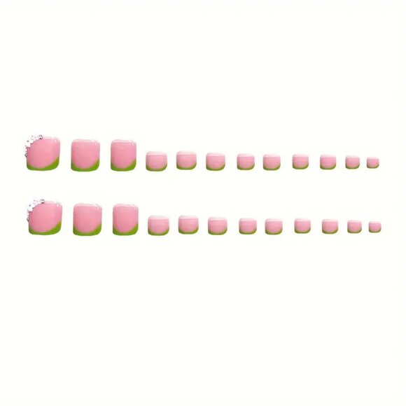 A set of 48 pcs hand and foot nail set, gentle and fashionable summer manicure - Picture 5 of 7